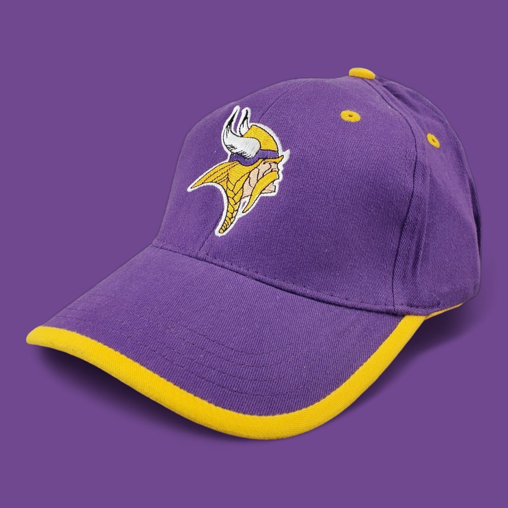 Minnesota Vikings NFL Apparel Hat Adjustable‎ Strapback Purple Yellow Cap New